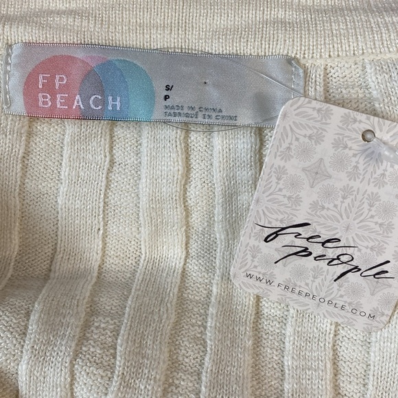 62. Free People Veda Sweater Set Ivory Ribbed Maxi Pencil Skirt 2 In 1 Size S - Picture 17 of 17